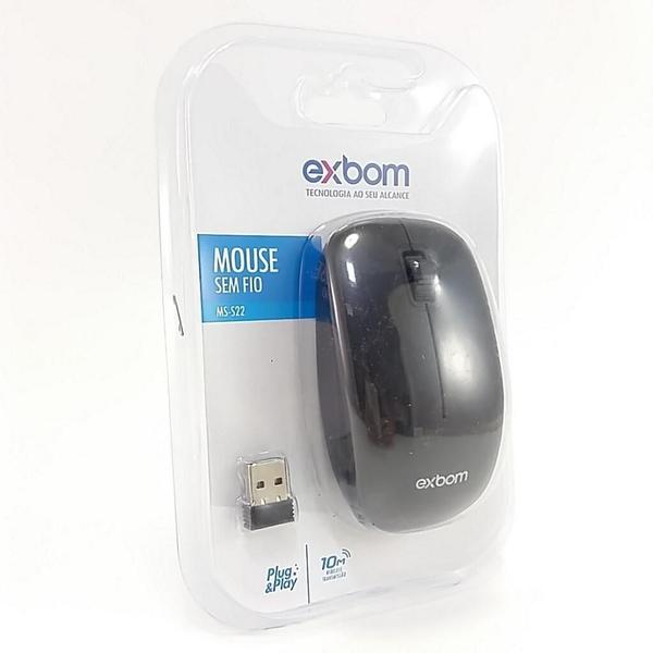 Imagem de Kit 5 atacado Mouse sem fio Exbom MS-S22 preto 