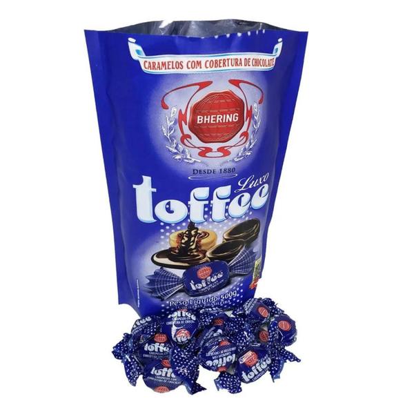 Imagem de Kit 5 Balas Caramelo Toffee Bhering 500G Luxo Chocolate