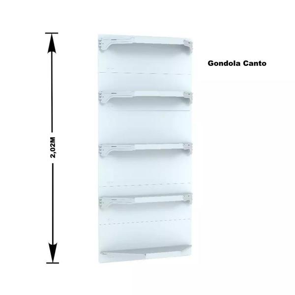 Kit 5 Bandejas Para Gondola Canto 202 Fit 40/60 Branco Sp Etiqueta - AMAPÁ Imagem de Kit 5 Bandejas Para Gondola Canto 202 Fit 40/60 Branco Sp Etiqueta