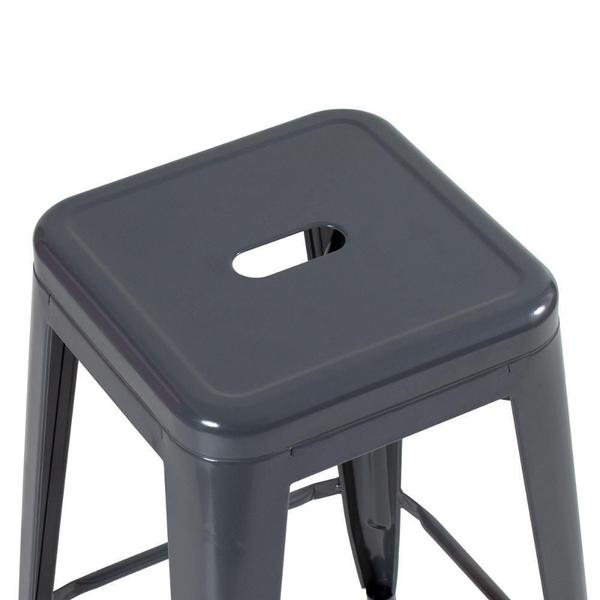 Kit 5 Banquetas Altas 76 Cm Cinza Escuro Cinza Escuro - LOFT7 Imagem de Kit 5 Banquetas Altas 76 Cm Cinza Escuro Cinza Escuro