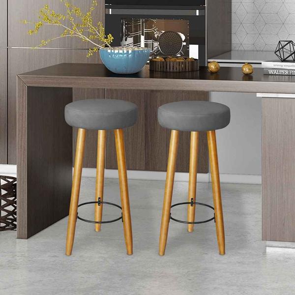Kit 5 Banquetas Decorativas 71cm Pés Pálito Italian - Mafer - Móveis Mafer Imagem de Kit 5 Banquetas Decorativas 71cm Pés Pálito Italian - Mafer