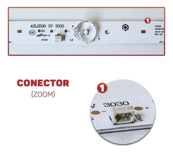 Imagem de Kit 5 Barras De Led Compatível Com Tv Tcl 43l2500 35020766