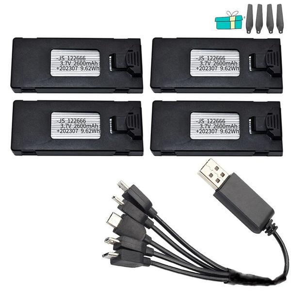 Imagem de Kit 5 Baterias E88, com Cabo de Carregamento Usb-Micro Usb, com 5 entradas