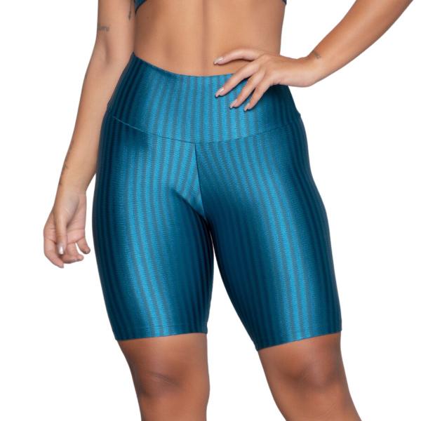 Imagem de Kit 5 Bermudas New Zig Fitness Vekyo Modas Feminina Ciclista 3D Ikat Roupa de Academia