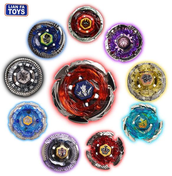 Imagem de Kit 5 Beyblade Metal C/Luz Led Speed Light + 5 Lançadores 