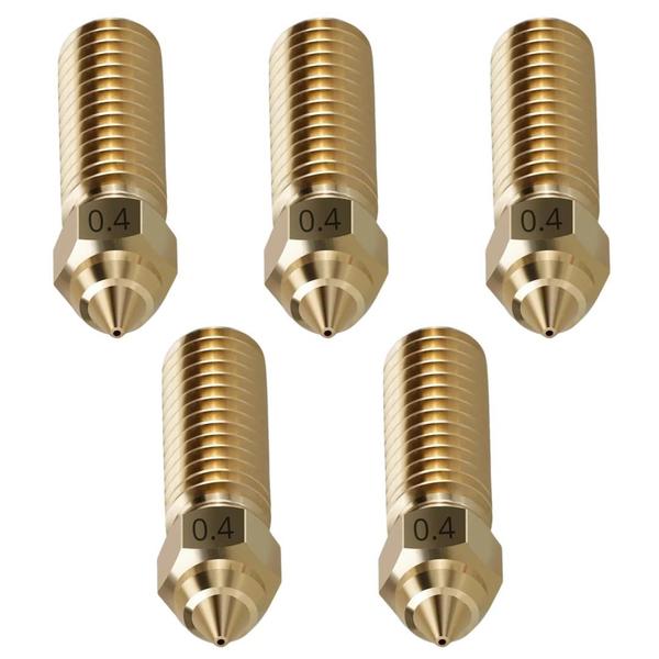 Imagem de Kit 5 Bico Nozzle 0,4mm Creality K1 Sv06 Plus Sv07 K1 Max