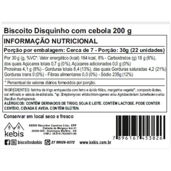 Imagem de Kit 5 Biscoito Caseiro Disquinho de Cebola Natural