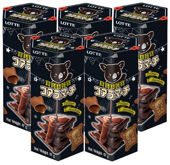 Imagem de kit 5 BISCOITO KOALA COM RECHEIO CHOCOLATE AMARGO LOTTE 33G