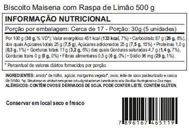 Kit 5 Biscoito Maisena com Raspa de Limão Fruta Natural - KEBIS BISCOITOS CASEIROS Imagem de Kit 5 Biscoito Maisena com Raspa de Limão Fruta Natural