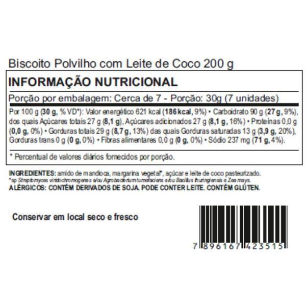 Kit 5 Biscoito Polvilho com Leite de Coco Fruta Natural - KEBIS BISCOITOS CASEIROS Imagem de Kit 5 Biscoito Polvilho com Leite de Coco Fruta Natural