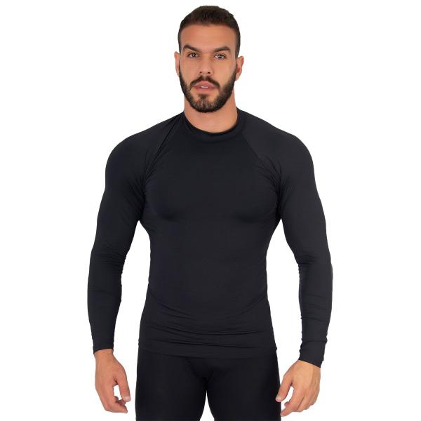 Imagem de Kit 5 Blusas Térmicas Masculina Longa Segunda Pele Proteção UV