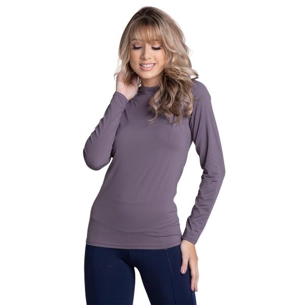 Kit 5 Blusas Térmicas UV Poliéster Feminina Manga Longa - WLS Modas Imagem de Kit 5 Blusas Térmicas UV Poliéster Feminina Manga Longa