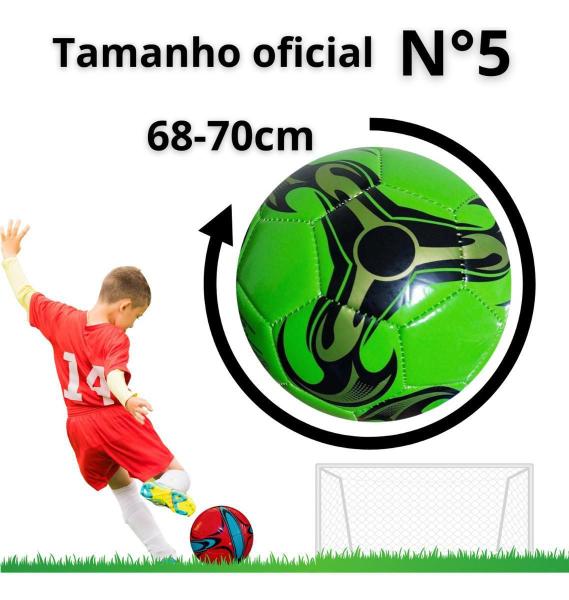 Imagem de Kit 5 Bolas Futebol De Campo Tamanho 5 Sintético Variadas