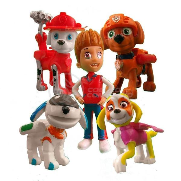 Imagem de Kit 5 Bonecos Brinquedos Patrulha Canina Com 4 Skate 7