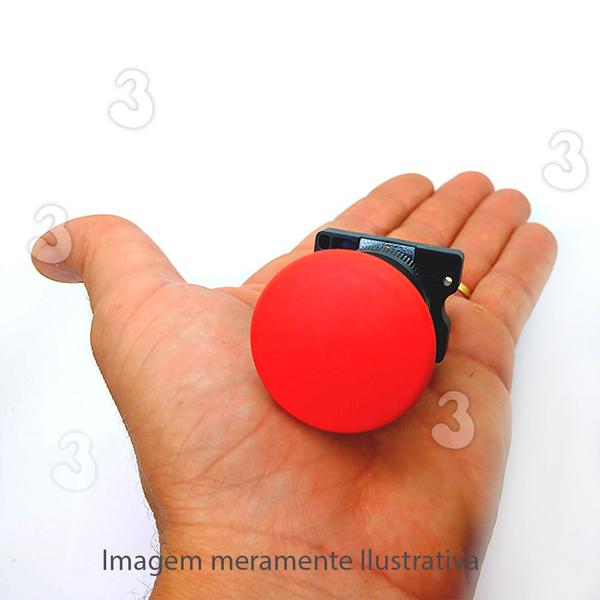 Imagem de Kit 5 Botão Cogumelo de Emergência Sem Trava de Pulso Vermelho 1nf 22mm