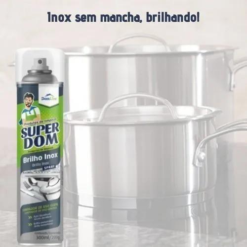 Kit 5 Brilho Inox Spray Limpador De Uso Geral Domline 300Ml Imagem de Kit 5 Brilho Inox Spray Limpador De Uso Geral Domline 300Ml
