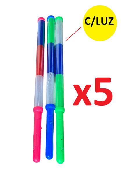 Imagem de kit 5 Brinquedos Bastão De Led Colorido 45 Cm Sortido