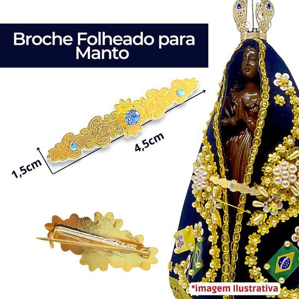 Imagem de Kit 5 Broche p/ Manto de Nossa Senhora 4,5cm Atacado Revenda