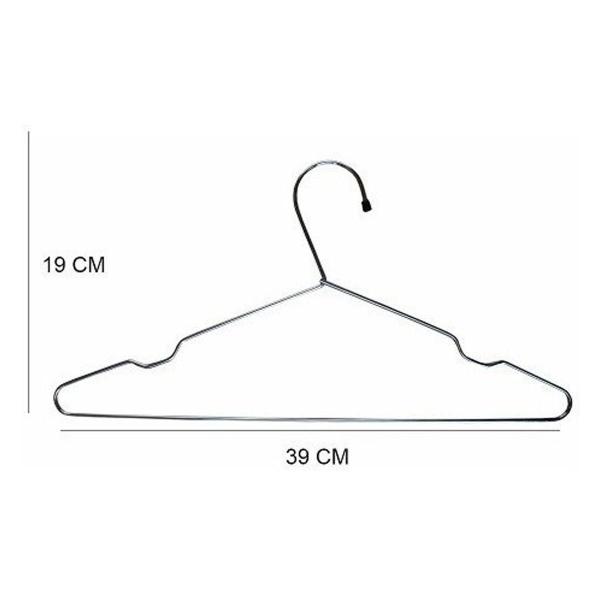 Kit 5 Cabides Aço Cromado Com Cava Reforçado Roupa Pesada - ms Imagem de Kit 5 Cabides Aço Cromado Com Cava Reforçado Roupa Pesada