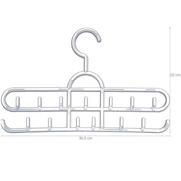 Imagem de Kit 5 Cabides de Cintos Lenços Colares Suportes para Acessórios Lojas 13 Ganchos Cristal Cinquetti