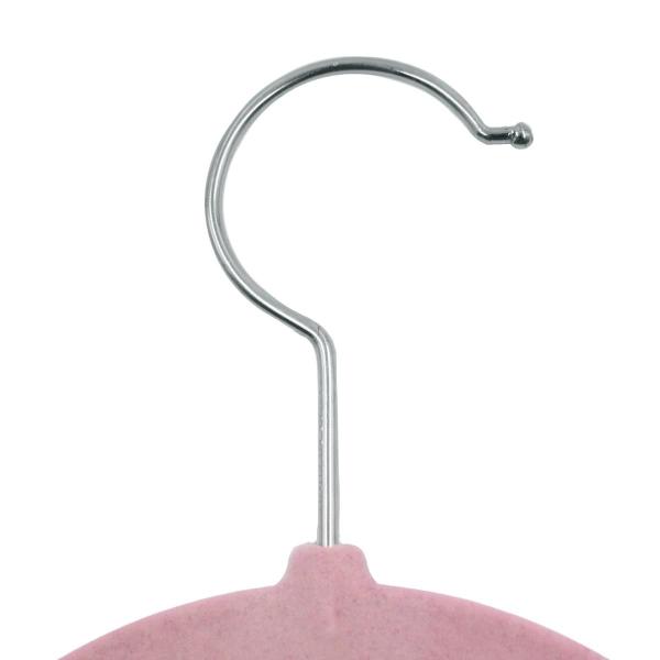 Imagem de Kit 5 Cabides Veludo Rosa Slim antideslizantes para 4 calças