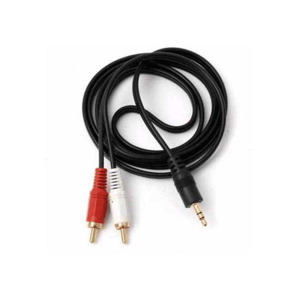 Kit 5 Cabo Áudio Auxiliar P2 Macho X 2 RCA Macho 1,5 Metros - It-blue Imagem de Kit 5 Cabo Áudio Auxiliar P2 Macho X 2 RCA Macho 1,5 Metros