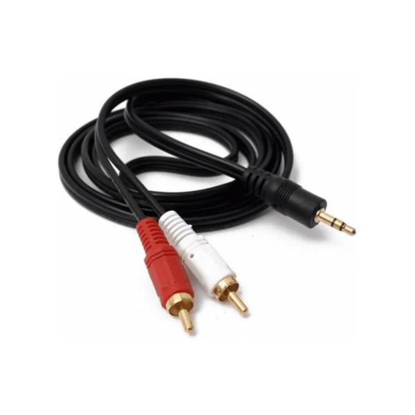 Kit 5 Cabo Áudio Auxiliar P2 Macho X 2 RCA Macho 1,5 Metros - It-blue Imagem de Kit 5 Cabo Áudio Auxiliar P2 Macho X 2 RCA Macho 1,5 Metros