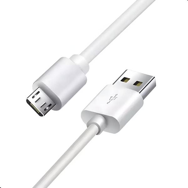 Imagem de Kit 5 Cabo Carregador Micro Usb V8 2a Atacado Revenda Branco C/nf