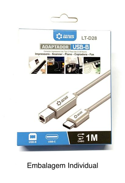 Kit 5 Cabo Usb Tipo C Para Usb B Macho Impressora, Scanner, Piano, Copiadora fax Nfe Atacado - LOTUS Imagem de Kit 5 Cabo Usb Tipo C Para Usb B Macho Impressora, Scanner, Piano, Copiadora fax Nfe Atacado
