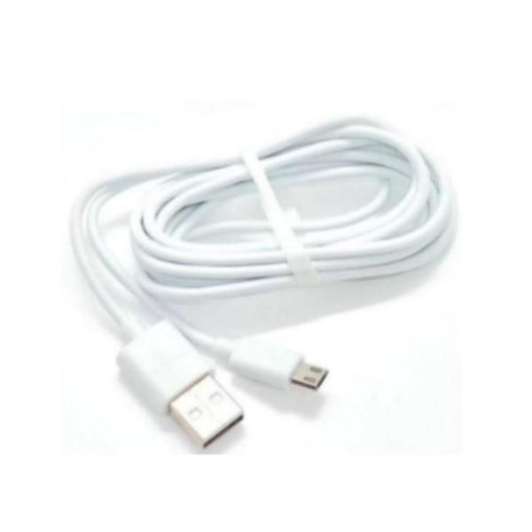 Imagem de Kit 5 Cabos USB V8 Branco Kingo 1m 2.1A p/ Galaxy J7 Pro