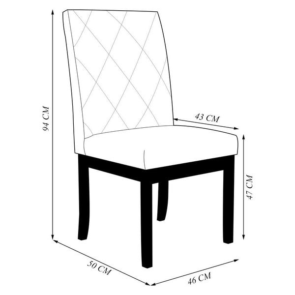 Imagem de Kit 5 Cadeiras de Sala de Jantar Estofadas Gomes Madeira Maciça Linho Bege Escuro G78 - Gran Belo