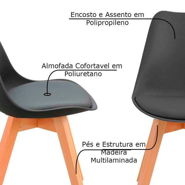 Imagem de Kit 5 Cadeiras Decorativas Sala e Escritório SelfCare (PP) Cinza G56 - Gran Belo