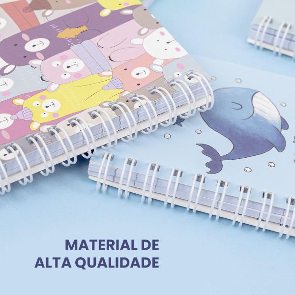 Imagem de Kit 5 Caderninho Anotações Personalizado Pequeno Estampado