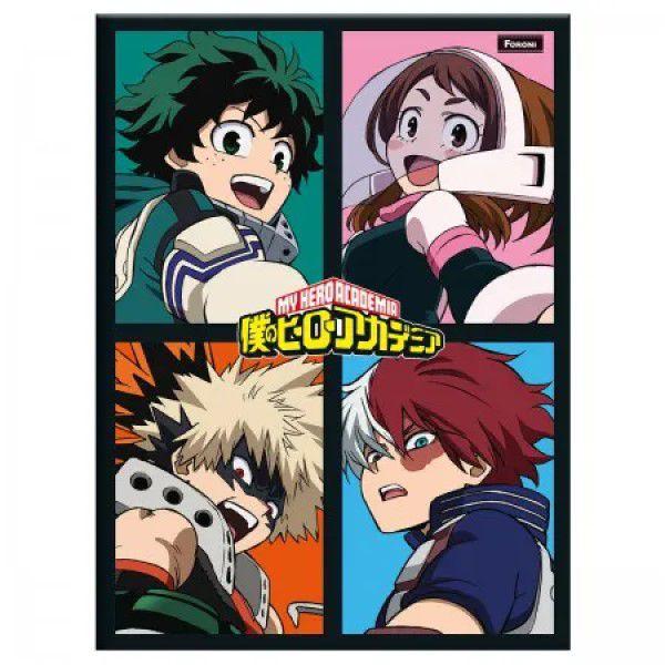 Imagem de Kit 5 Caderno Brochurão My Hero Academia Anime 80 Fls Foroni