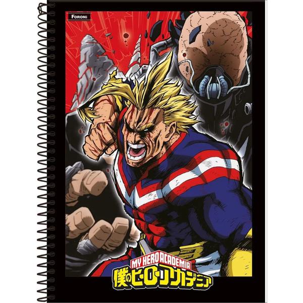 Imagem de Kit 5 Caderno Espiral My Hero Academia + 1 Caderno Desenho