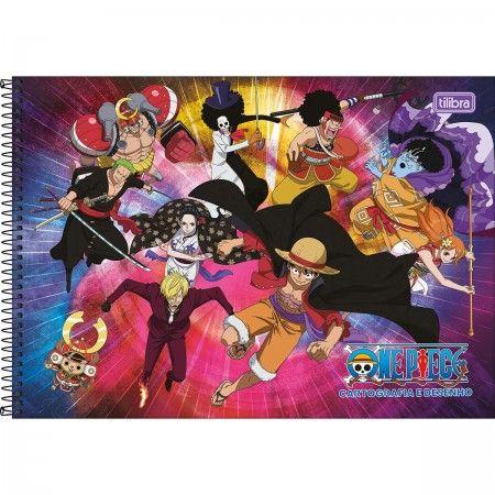 Imagem de Kit 5 Caderno Espiral One Piece + 1 Desenho 80 Fls - Tilibra