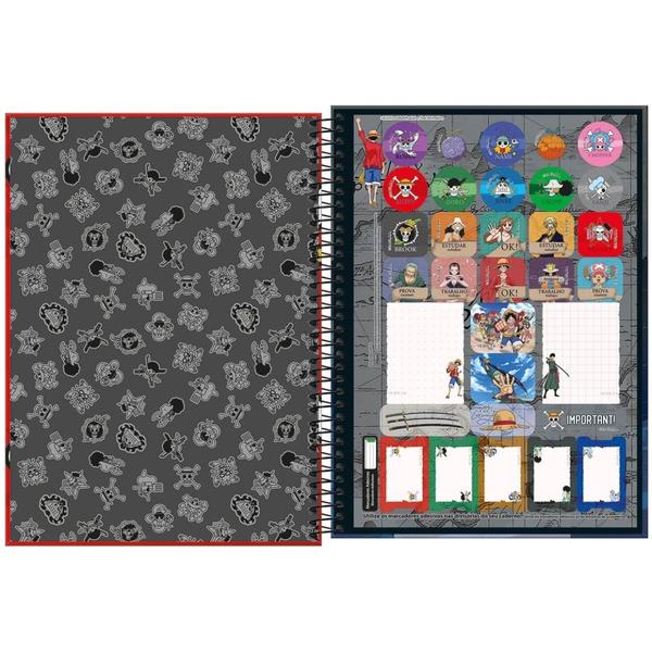 Imagem de Kit 5 Caderno Espiral One Piece + 1 Desenho 80 Fls - Tilibra