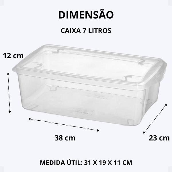 Imagem de Kit 5 Caixas Leve 5 Pague 4 Caixas Organizadoras Para Sapatos