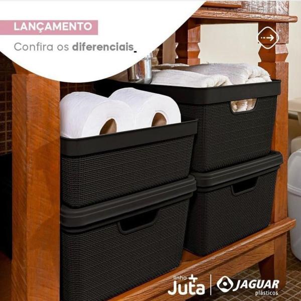 Imagem de Kit 5 Caixas Organizadoras Cesto Tampa Multiuso 1,8L 5L 15L