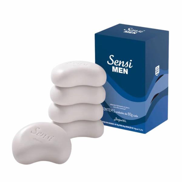 Imagem de Kit 5 caixas Sabonetes Sensi Men e 5 caixas sabonetes Men Fresh-5x80g-Jequiti