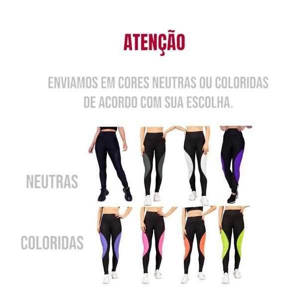 Imagem de KIT 5 CALÇAS Leg LEGGING REDINHA Cintura Alta Fitness Treino Casual Corrida Academia Cores 978