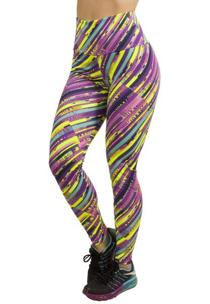 Imagem de Kit 5 Calças Legging Fitness Vekyo Modas Suplex Cintura e Cós Alto Estampada Roupa de Academia Corrida Feminina