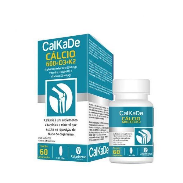 Imagem de Kit 5 Calkade Cálcio + Vitamina D3 + K2 Catarinense 60 Comprimidos