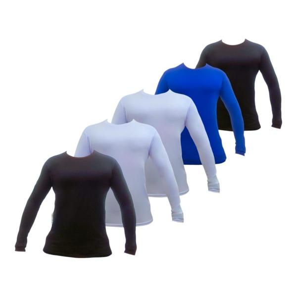 Imagem de Kit 5 Camiseta Nobre Plus UV Masculinas Proteção UV 50 Pesca Trilha Moto