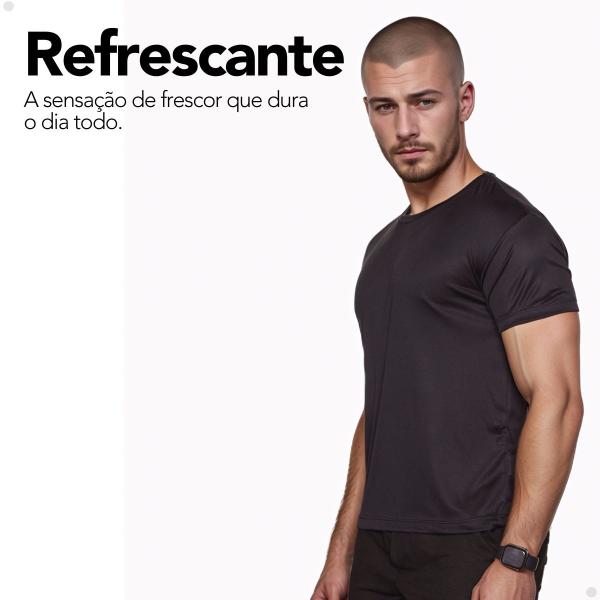 Imagem de Kit 5 Camiseta Treino Fitness Academia Dry Fit Termica Uv+50