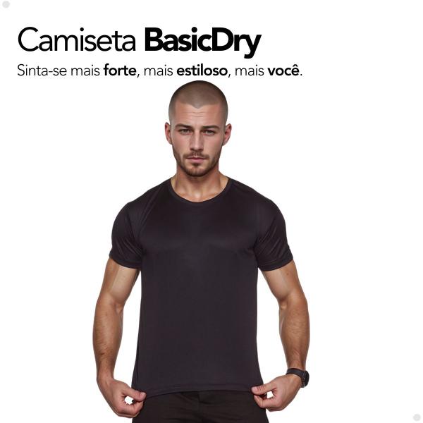 Imagem de Kit 5 Camiseta Treino Fitness Academia Dry Fit Termica Uv+50