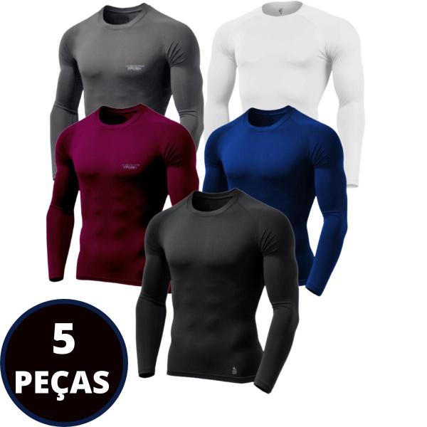 Kit 5 Camisetas Térmicas Camisa Segunda Pele Uv 50+ Unissex - Variec Imagem de Kit 5 Camisetas Térmicas Camisa Segunda Pele Uv 50+ Unissex