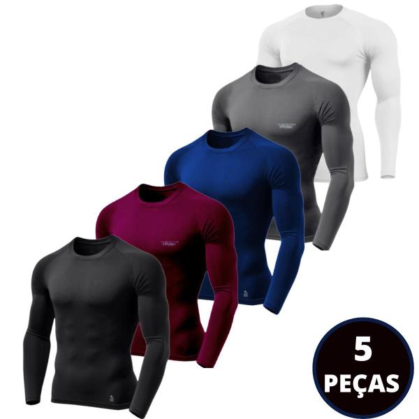 Kit 5 Camisetas Térmicas Camisa Segunda Pele Uv 50+ Unissex - Variec Imagem de Kit 5 Camisetas Térmicas Camisa Segunda Pele Uv 50+ Unissex