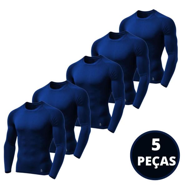 Imagem de Kit 5 Camisetas Térmicas Camisa Segunda Pele Uv 50+ Unissex