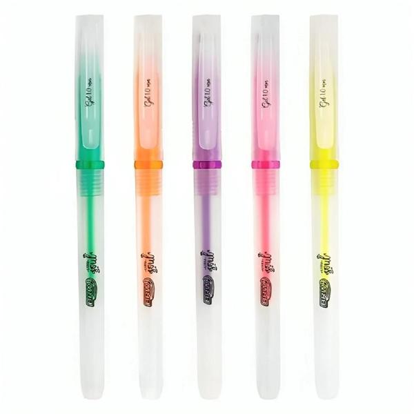 Imagem de Kit 5 Canetas Gel Neon 1.0Mm - Tinta Fluorescente